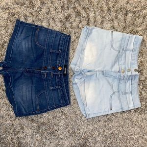 Pack of 2 high waisted shorts